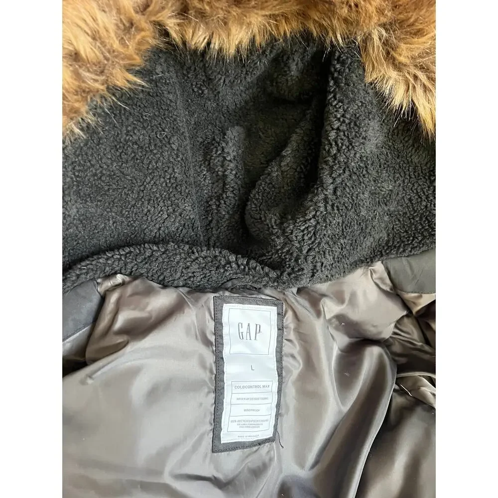 GAP Cold Control Max Furry Hooded Winter Parka Jacket - Picture 6 of 12